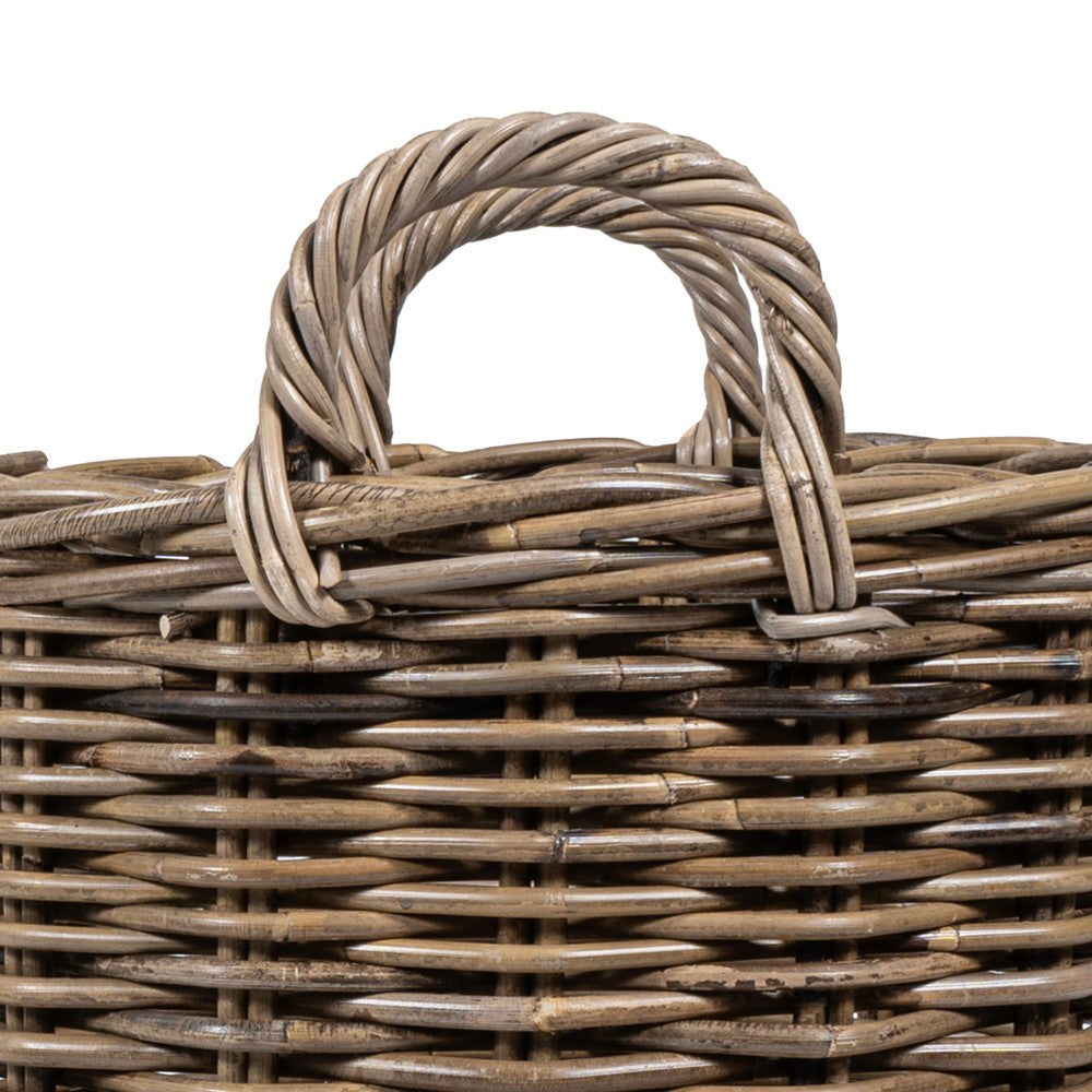 Ternion Cottage Hand-Woven Rattan Nesting Baskets (Set of 3) - Happimess