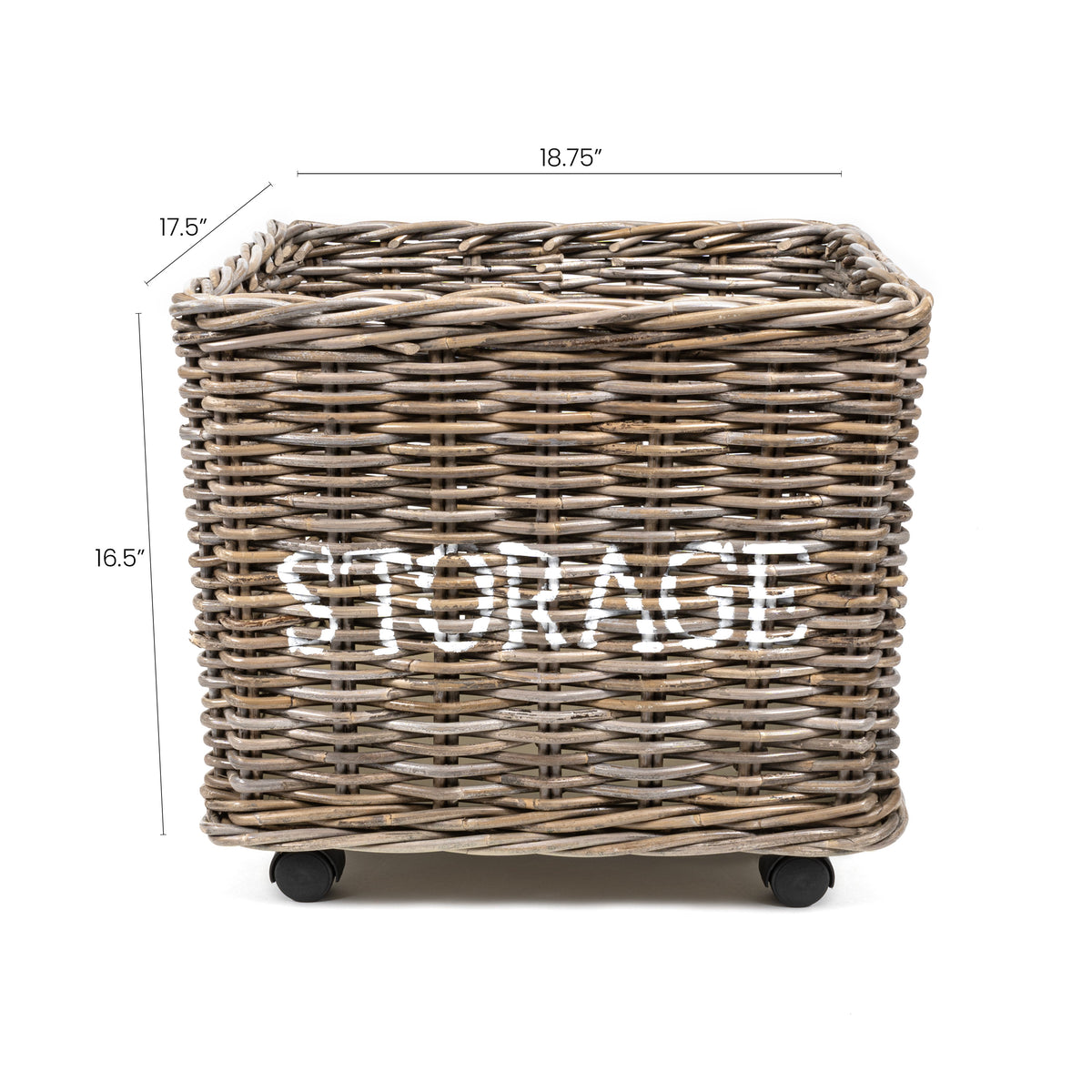 Yael Coastal Hand-Woven "STORAGE" Rattan Basket - Happimess