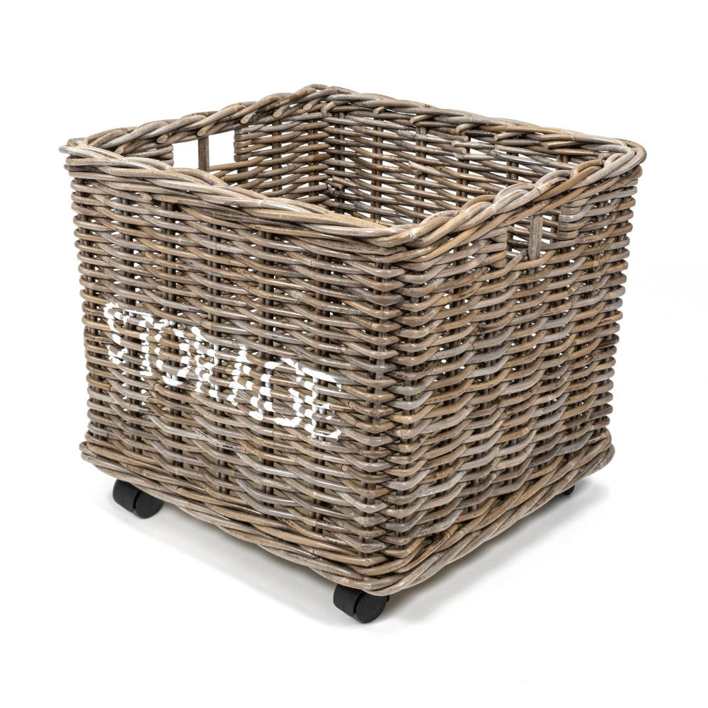 Yael Coastal Hand-Woven "STORAGE" Rattan Basket - Happimess