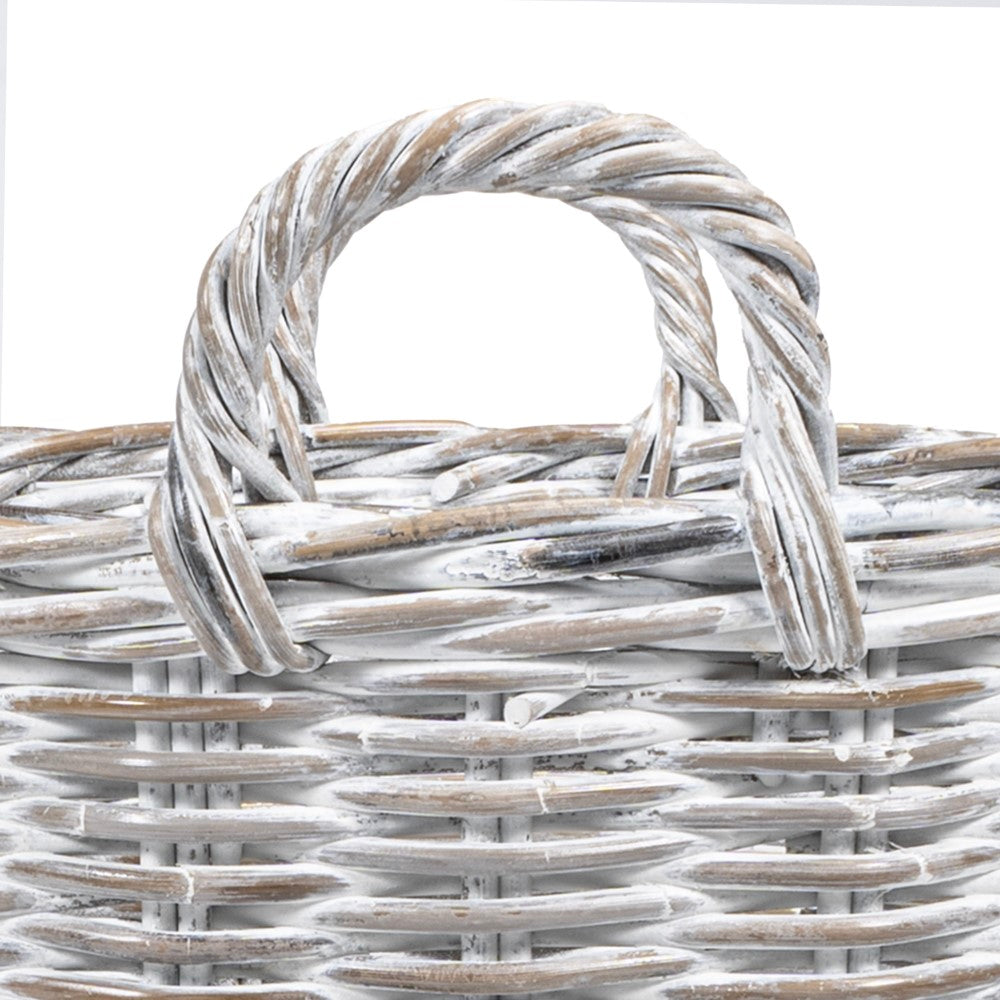 Arbour Rustic Hand-Woven Rattan Nesting Baskets - Happimess