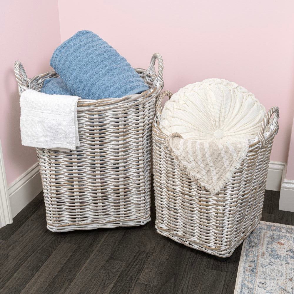 Arbour Rustic Hand-Woven Rattan Nesting Baskets - Happimess