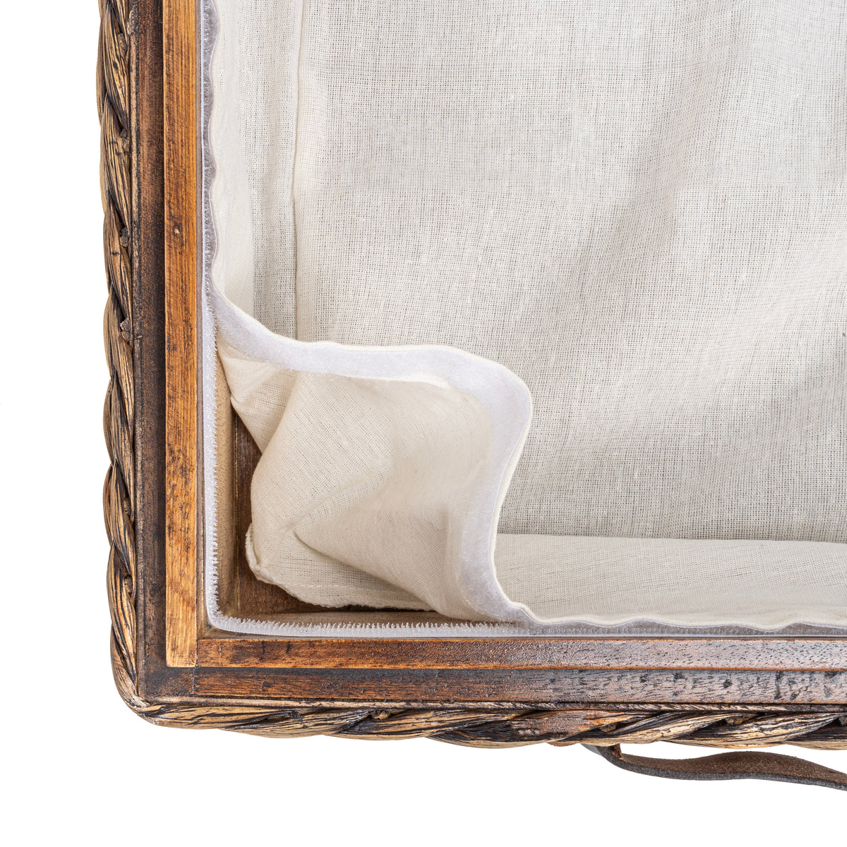 Chett Minimalist Hand-Woven Hyacinth/Wood Underbed Storage Bin - Happimess