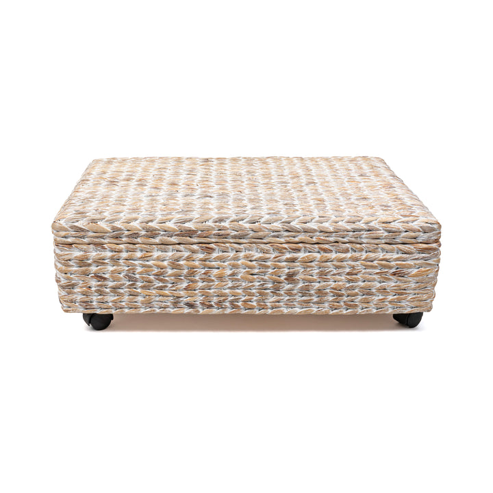 Chett Chett Minimalist Hand-Woven Hyacinth/Wood Underbed Storage Bin