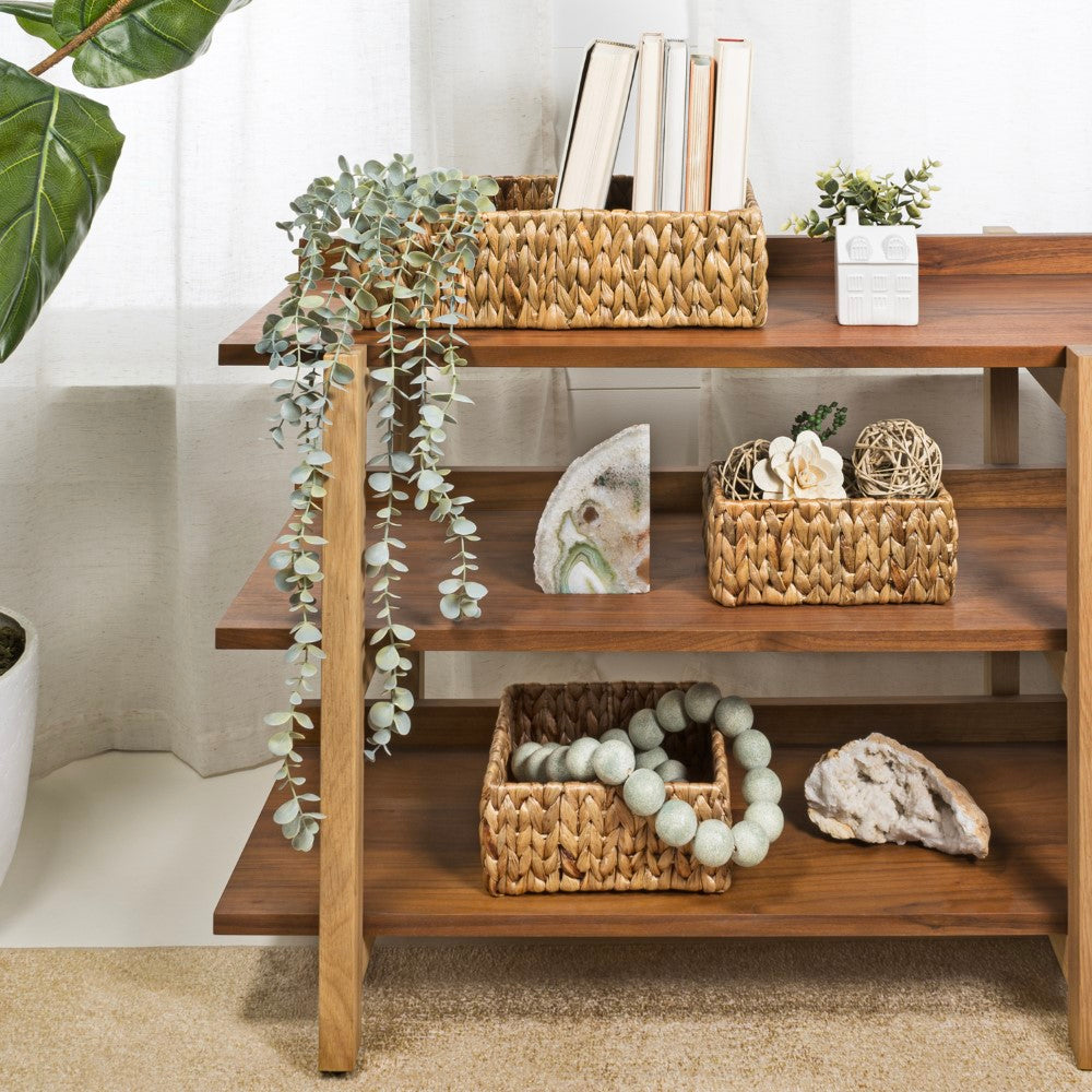 Tress Minimalist Hand-Woven Hyacinth Nesting Baskets (Set of 3) - Happimess