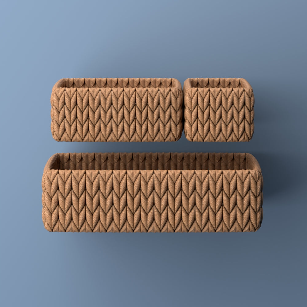 Tress Minimalist Hand-Woven Hyacinth Nesting Baskets (Set of 3) - Happimess