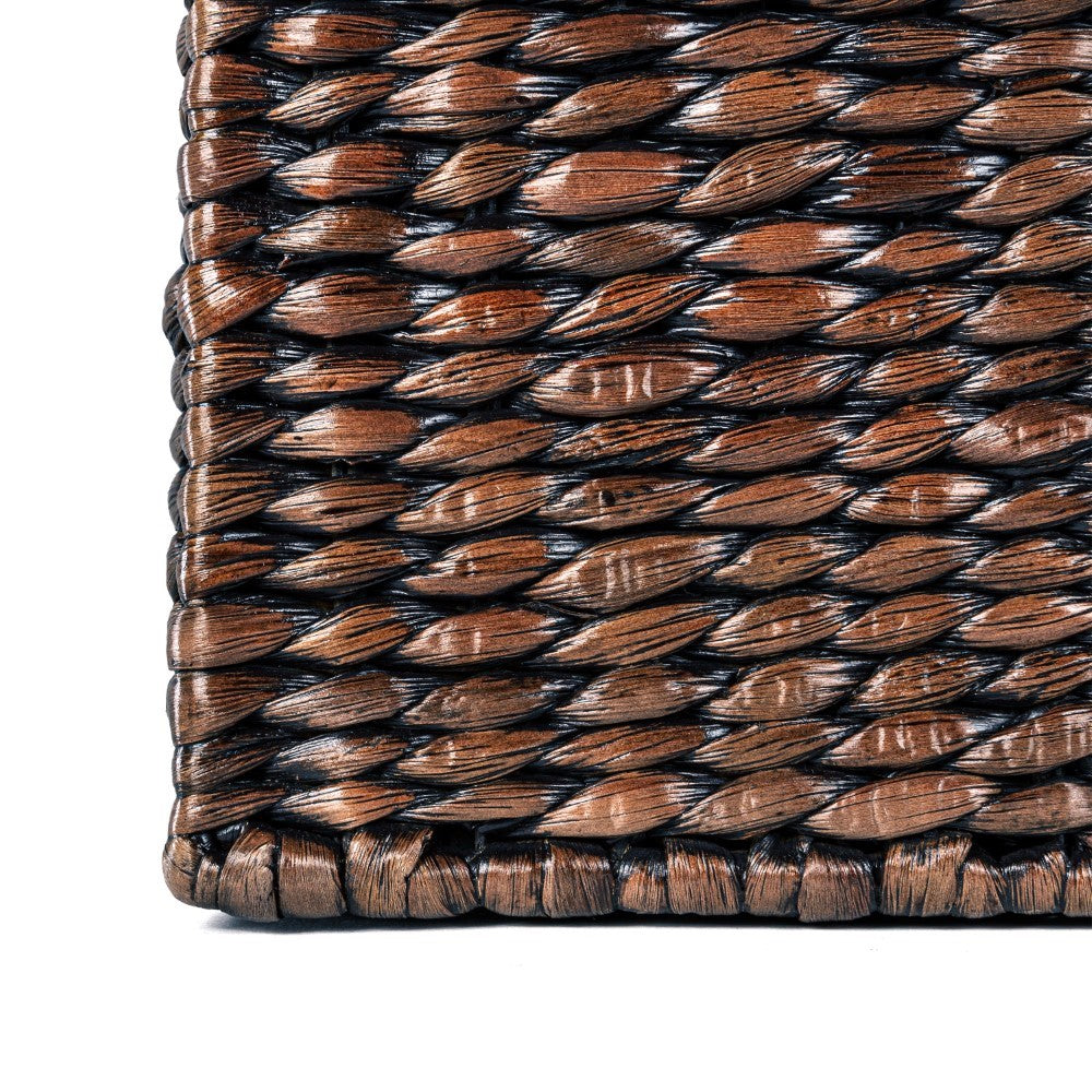 Traditional Assorted Hand-Woven Hyacinth/Iron Baskets (Set of 10) - Happimess