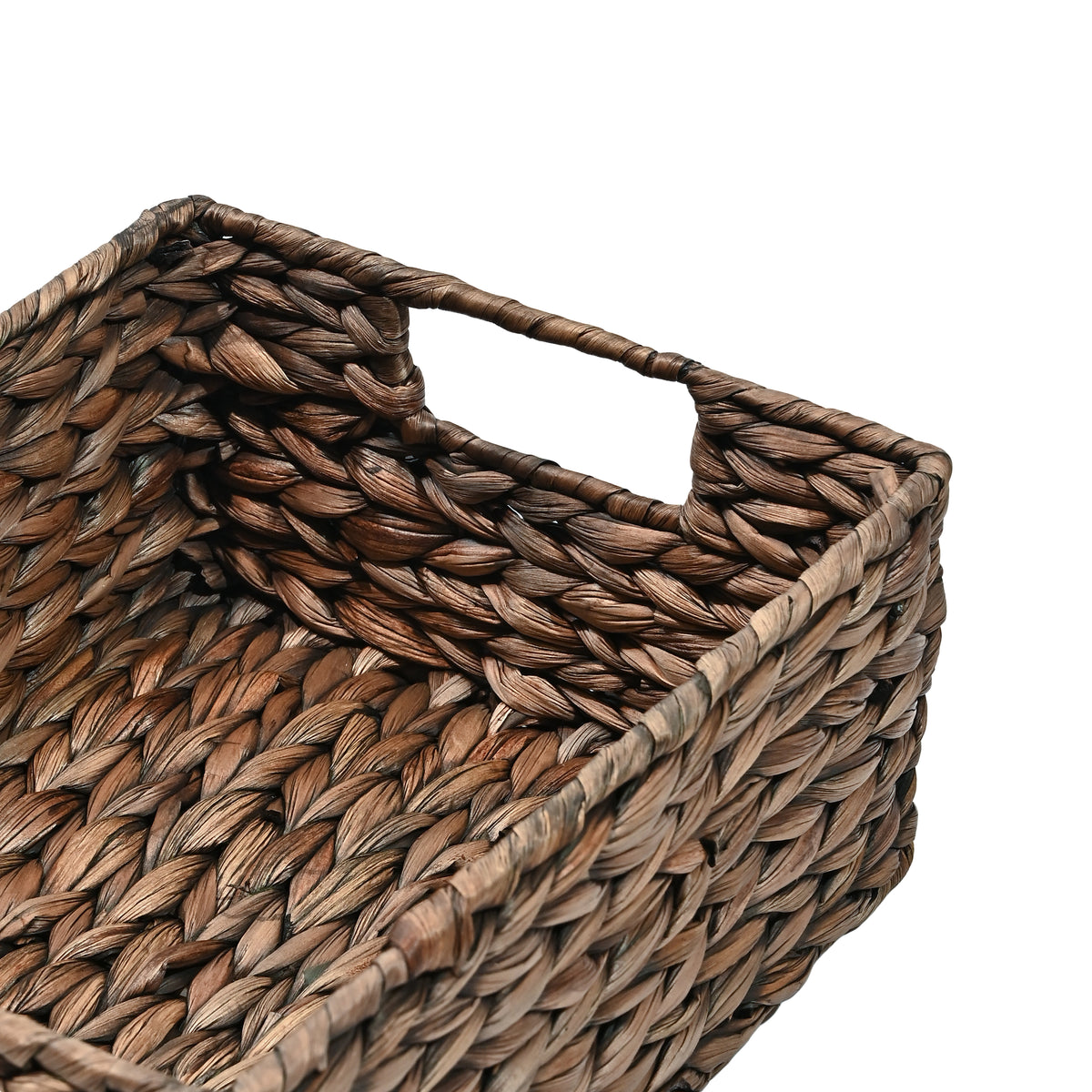 Lane 12" Classic Farmhouse Handwoven Hyacinth Pantry Baskets with Chalkboard Labels and Handles (Set of 4) - Happimess