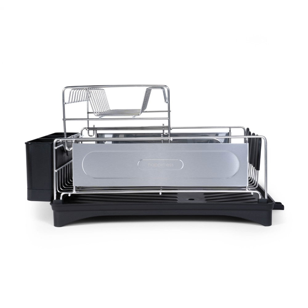 Compact 18.25" 2Tier FingerprintProof Stainless Steel Dish Drying Ra