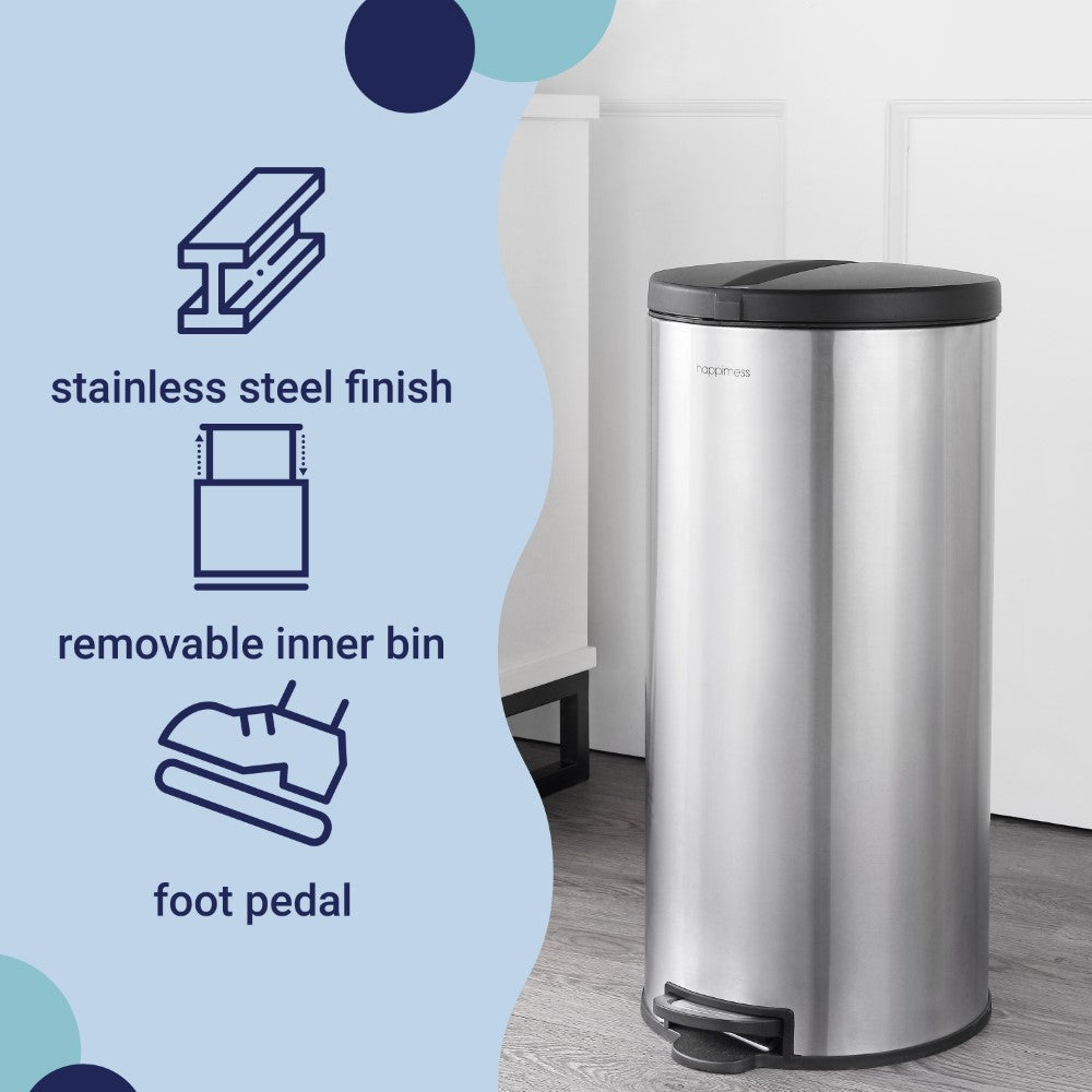 Oscar 30 Liter/8 Gallon Trash Can with Free Mini Oscar - Happimess
