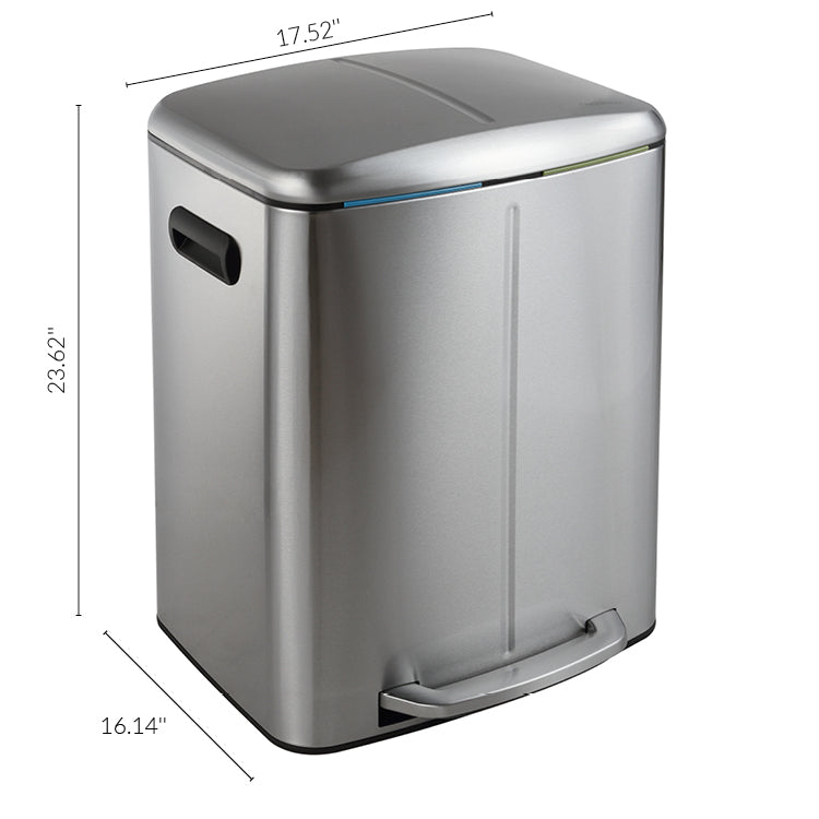 Marco 40 Liter/10.5 Gallon Double-Bucket Trash Can - Happimess