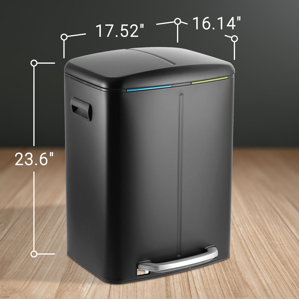 Marco 40 Liter/10.5 Gallon Double-Bucket Trash Can - Happimess