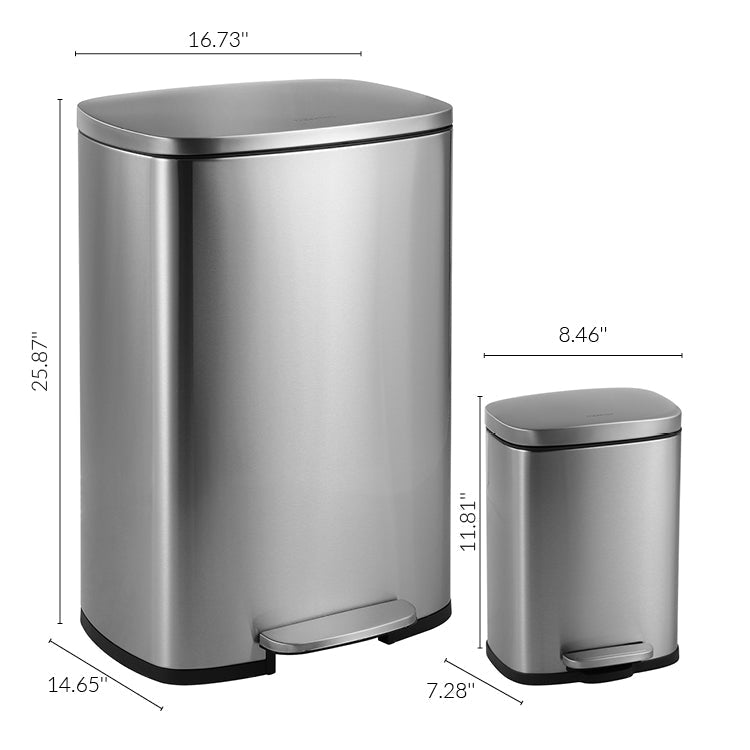 Connor 50 Liter/13 Gallon Trash Can with Free Mini Connor - Happimess