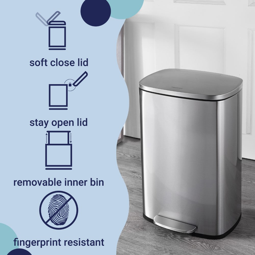 Connor 50 Liter/13 Gallon Trash Can with Free Mini Connor - Happimess