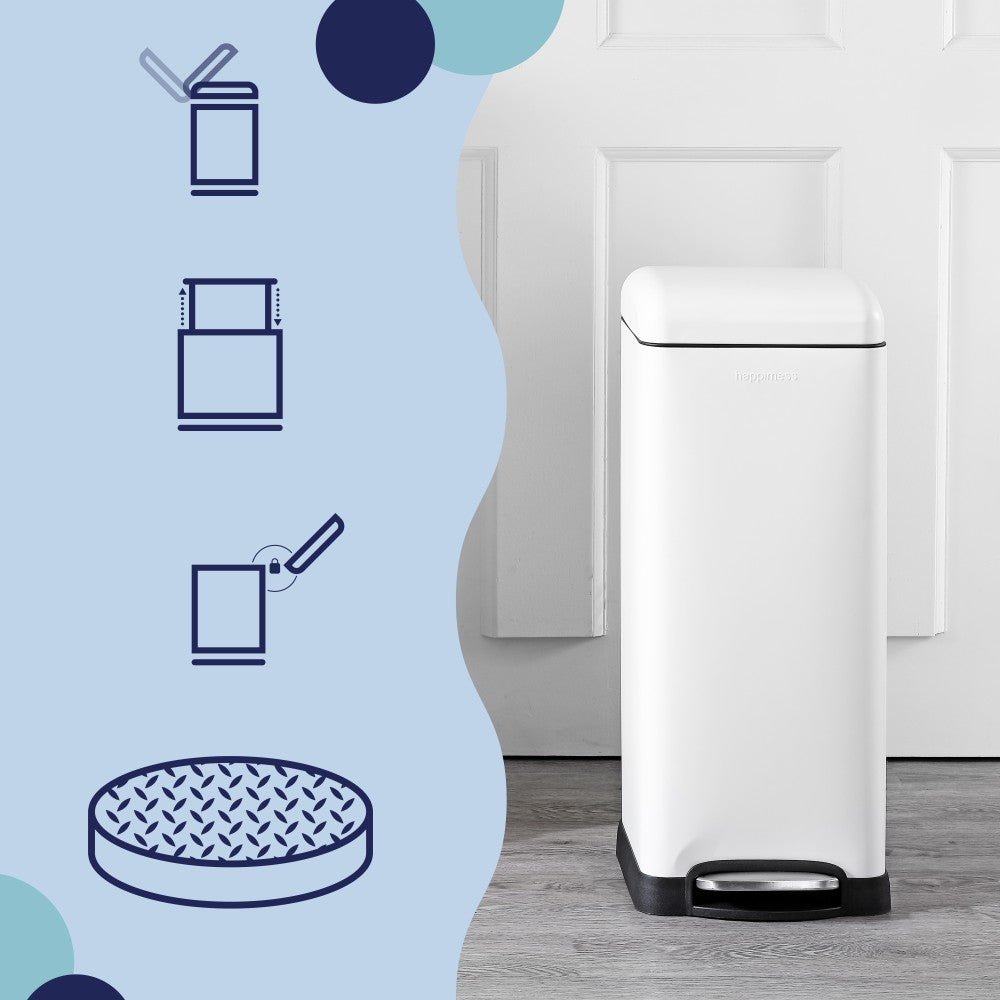 Betty Retro 8 Gallon Step Trash Can | Happimess