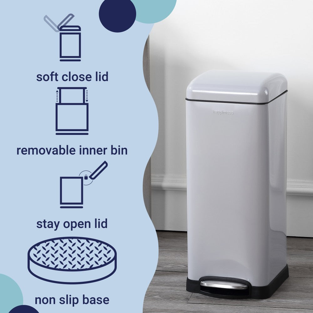 Betty Retro 30 Liters/8 Gallon Trash Can