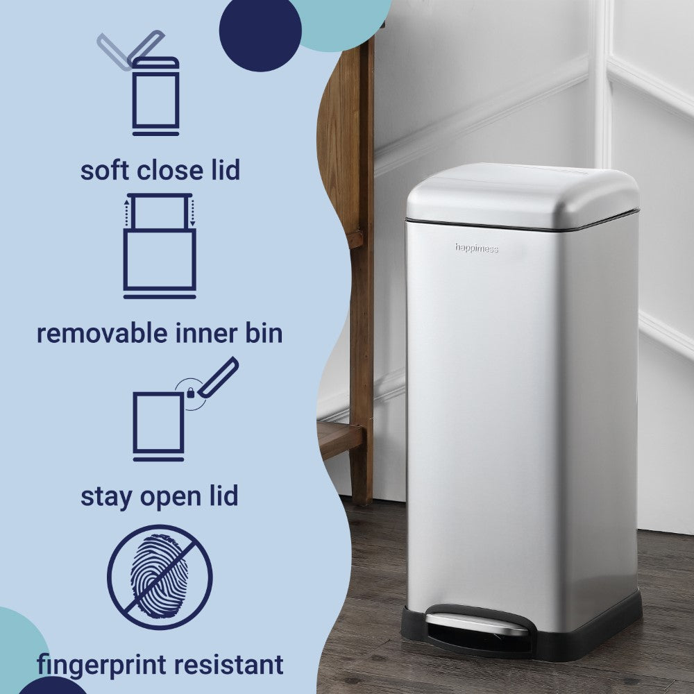 Betty Retro 30 Liters/8 Gallon Trash Can - Happimess