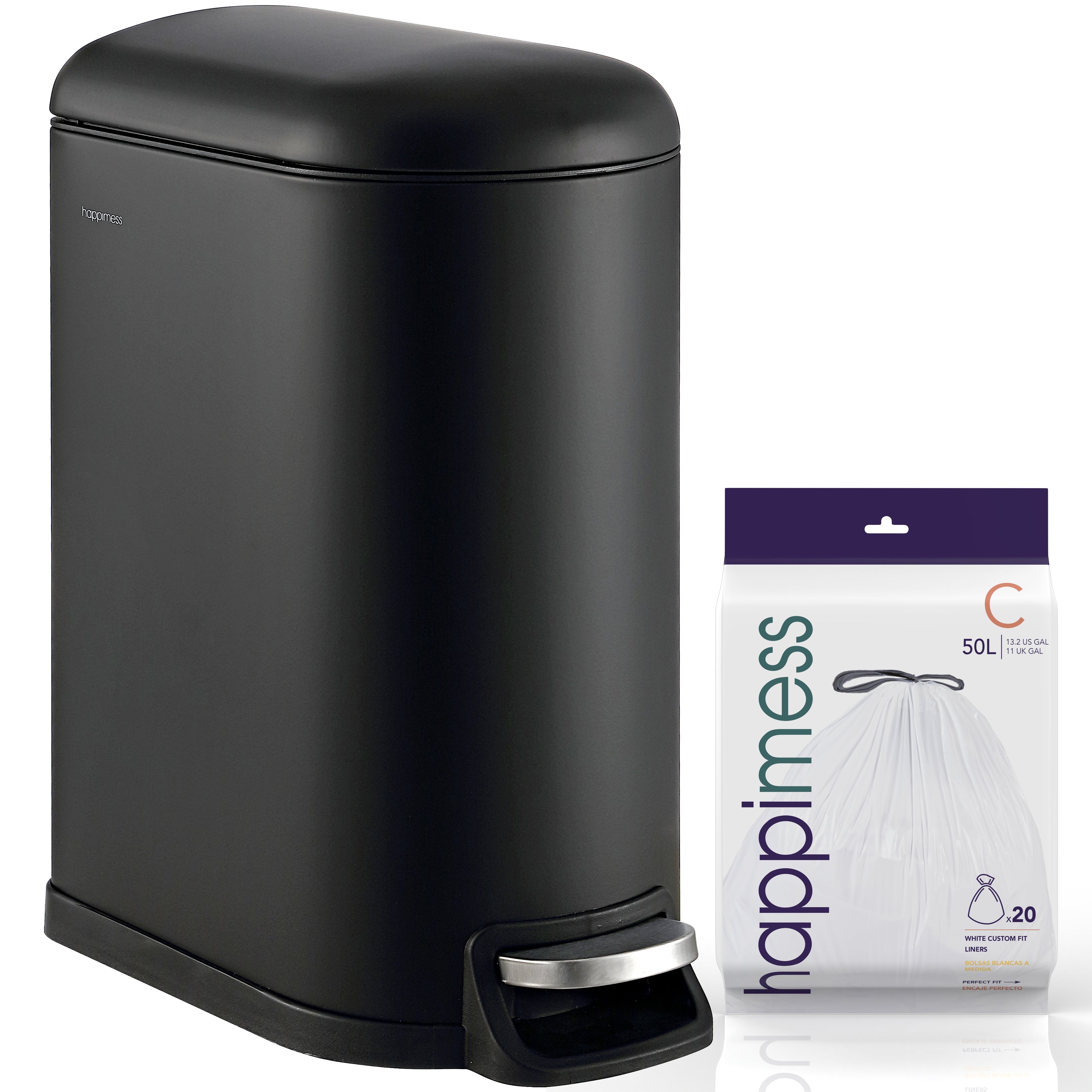 Slyd 40 Liter/10.6 Gallon Step-Open Trash Can