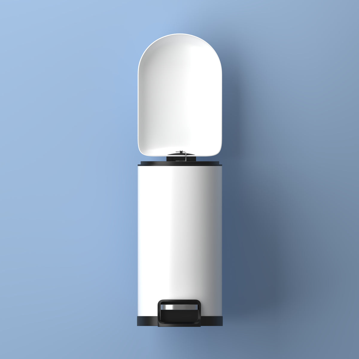 Slyd 40 Liter/10.6 Gallon Step-Open Trash Can - Happimess