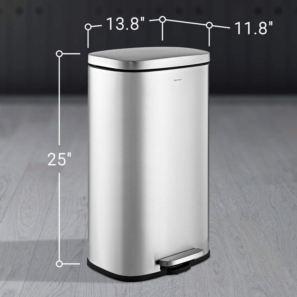 Abrahamus 30 Liter/8 Gallon Step-Open Trash Can - Happimess