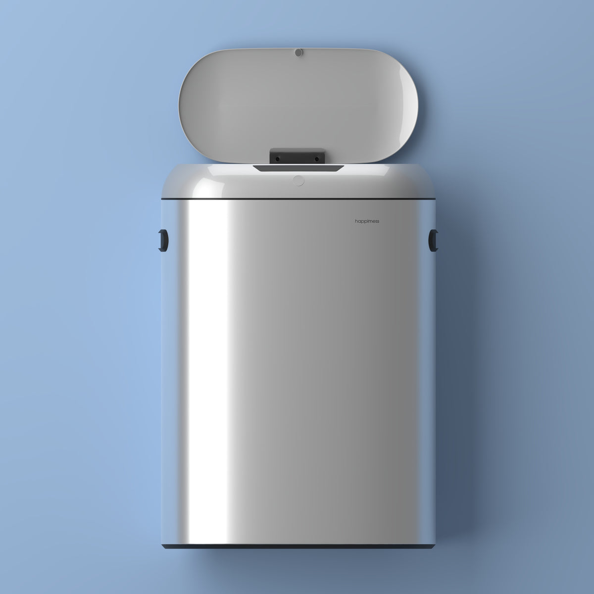 Robo Kitchen 13.2-Gallon Slim Oval Motion Sensor Touchless Trash Can with Touch Mode - Happimess