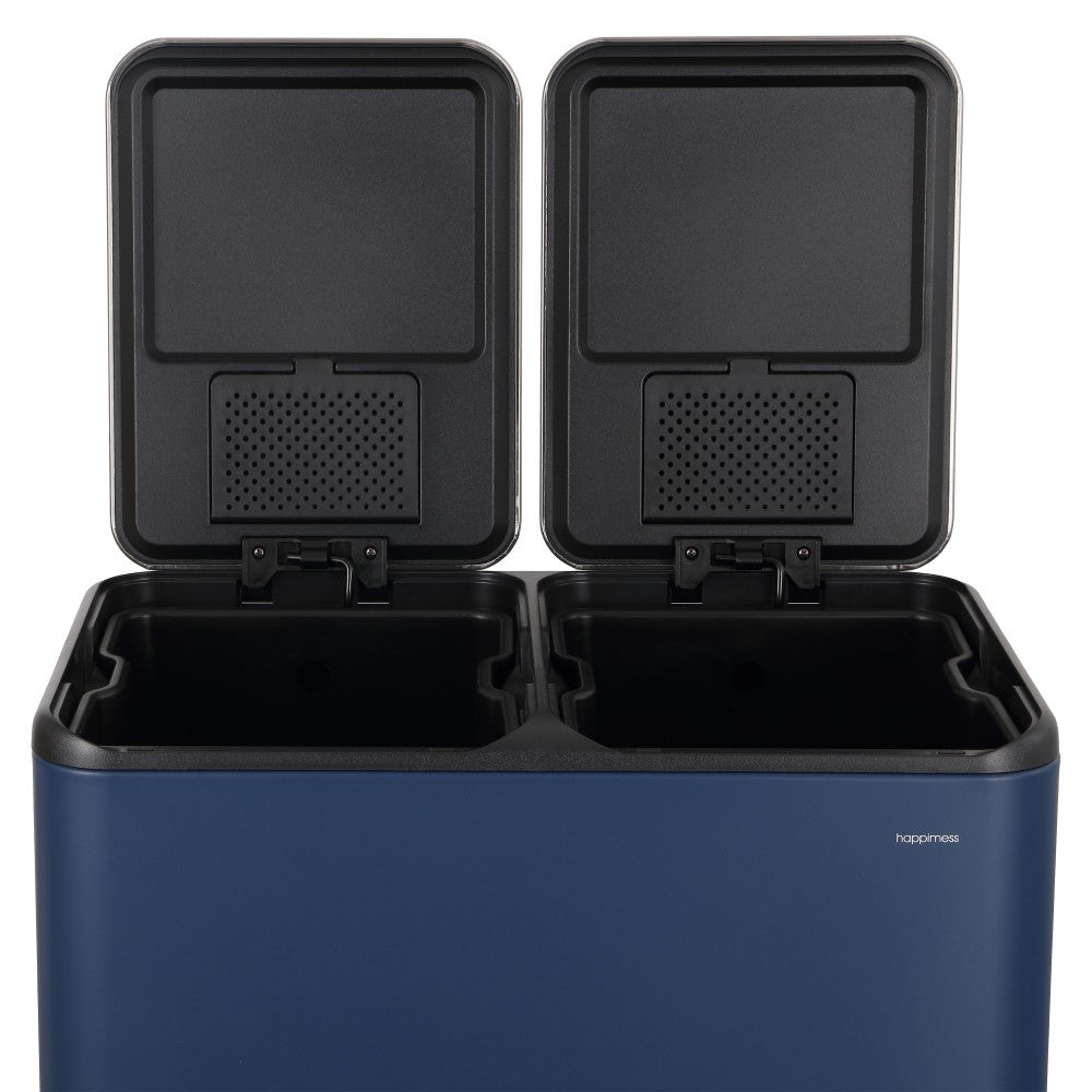 Dual Compartment Recycling Trash Can 16 Gallon | Happimess