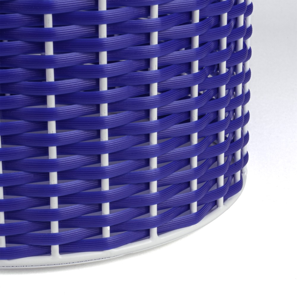 Harper Modern 4.13-Gallon 2-Tone Faux Wicker Cylinder Waste Basket - Happimess