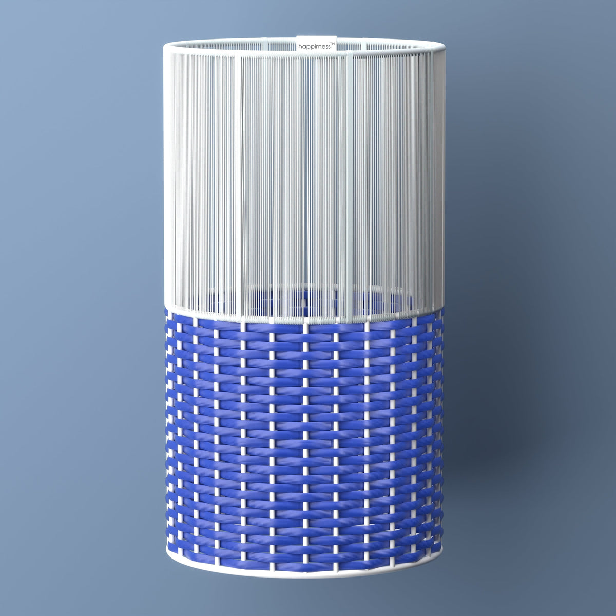 Harper Modern 4.13-Gallon 2-Tone Faux Wicker Cylinder Waste Basket - Happimess