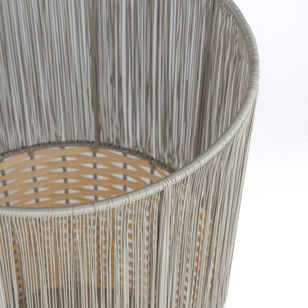 Harper Modern 4.13-Gallon 2-Tone Faux Wicker Cylinder Waste Basket - Happimess