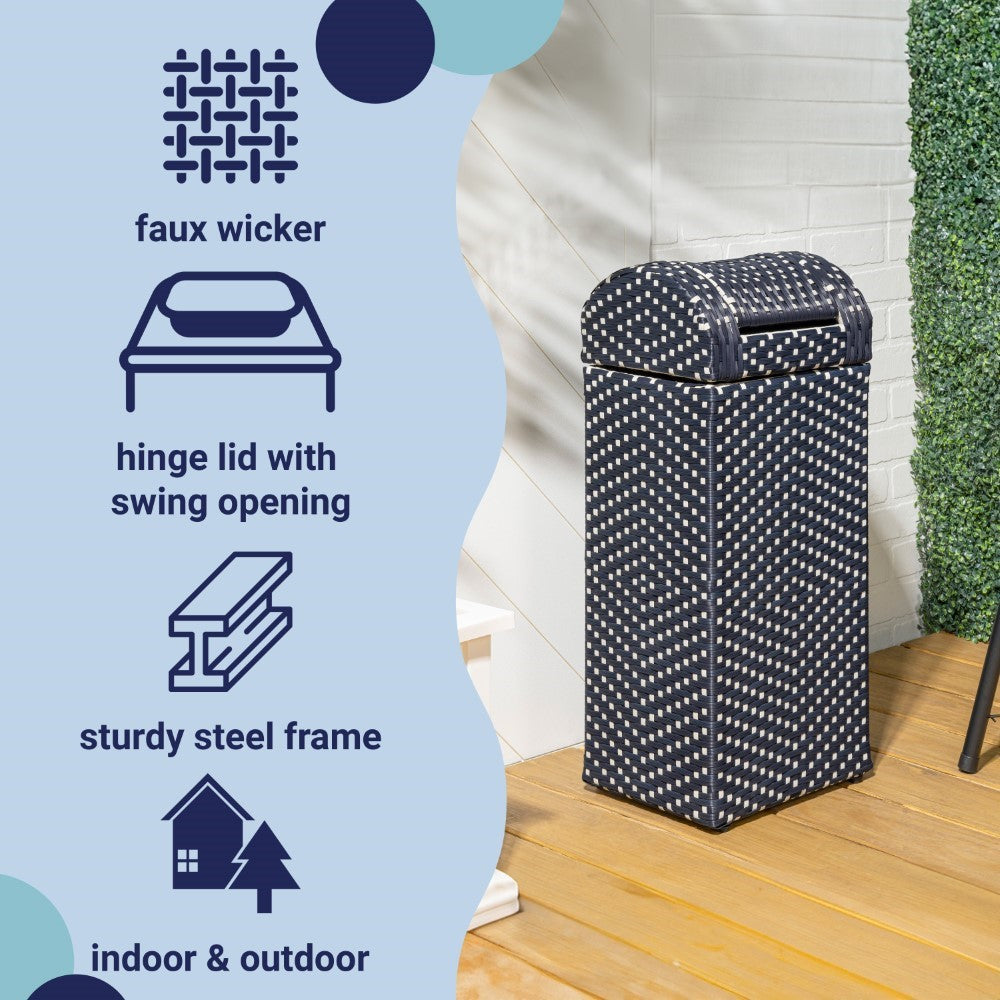 Darla 14.27-Gallon Outdoor Trash Can - Happimess