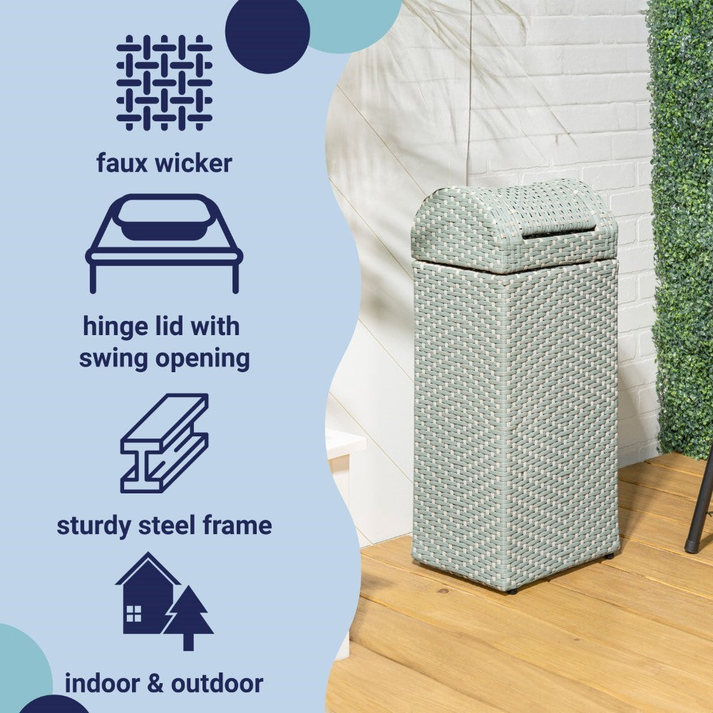 Darla 14.27-Gallon Outdoor Trash Can - Happimess