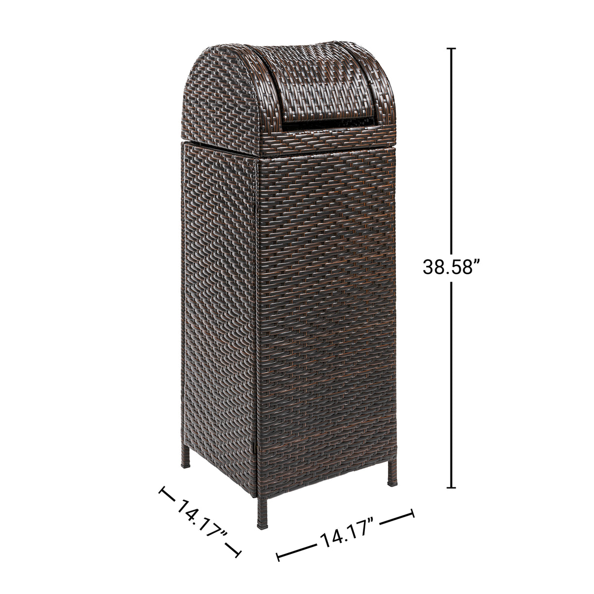 Darla 31.39-Gallon Outdoor Trash Can - Happimess