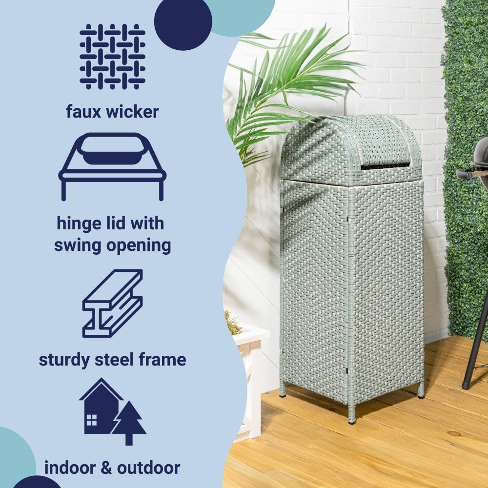 Darla 31.39-Gallon Outdoor Trash Can - Happimess