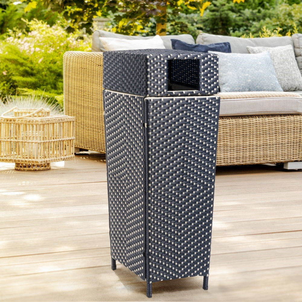 Keaton Modern 24.13-Gallon Outdoor Trash Can - Happimess