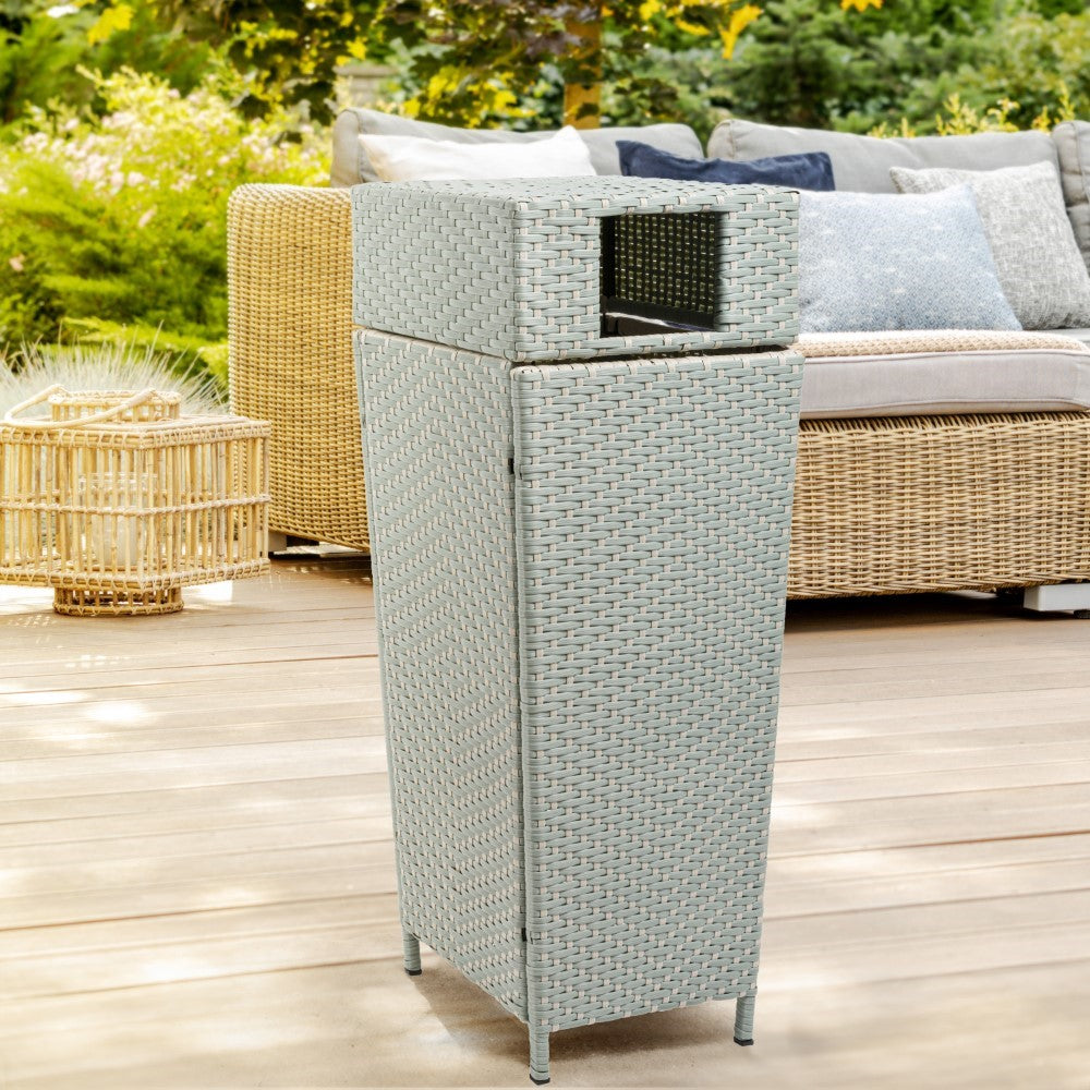 Keaton Modern 24.13-Gallon Outdoor Trash Can - Happimess