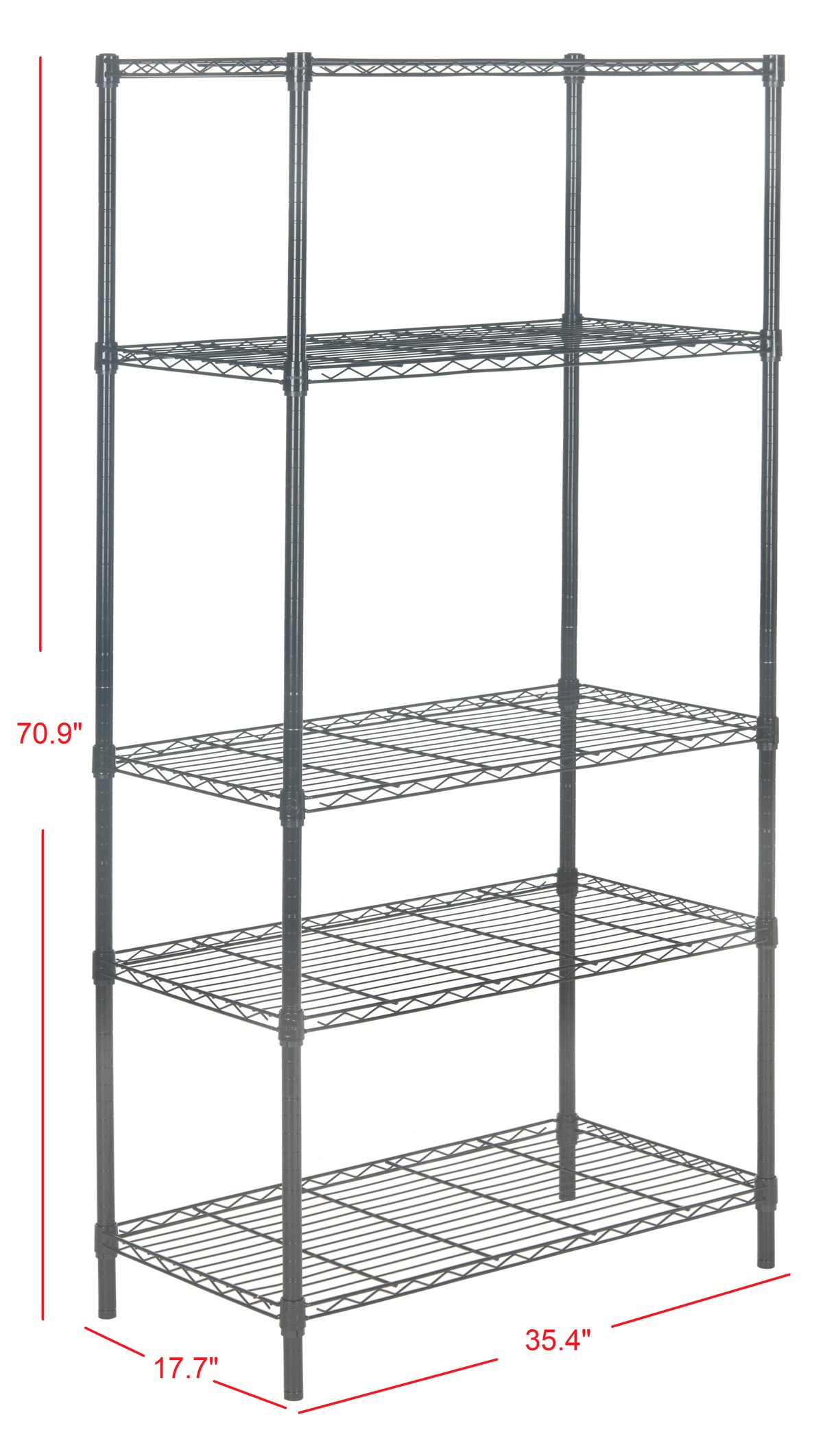 Julia 71" 5-Tier Adjustable Storage Rack - Happimess