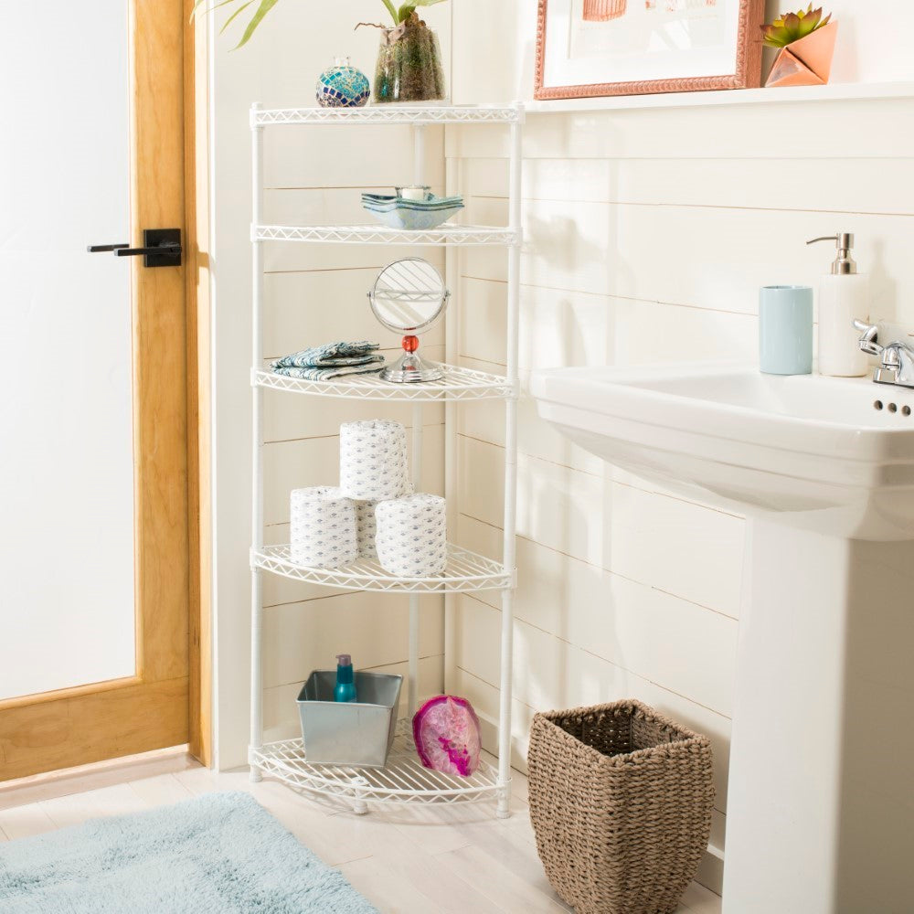 Aleah 47" Corner Storage Rack - Happimess