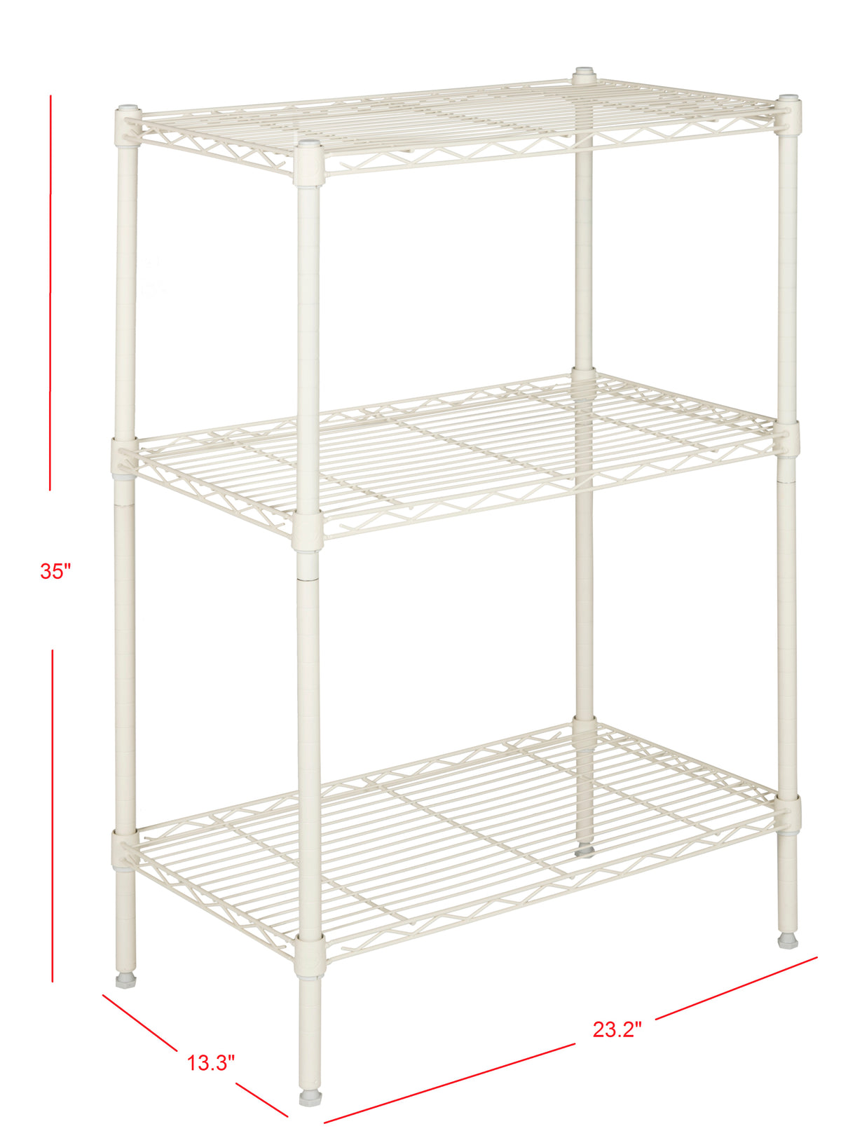Suze 35" 3-Shelf Wire Rack - Happimess