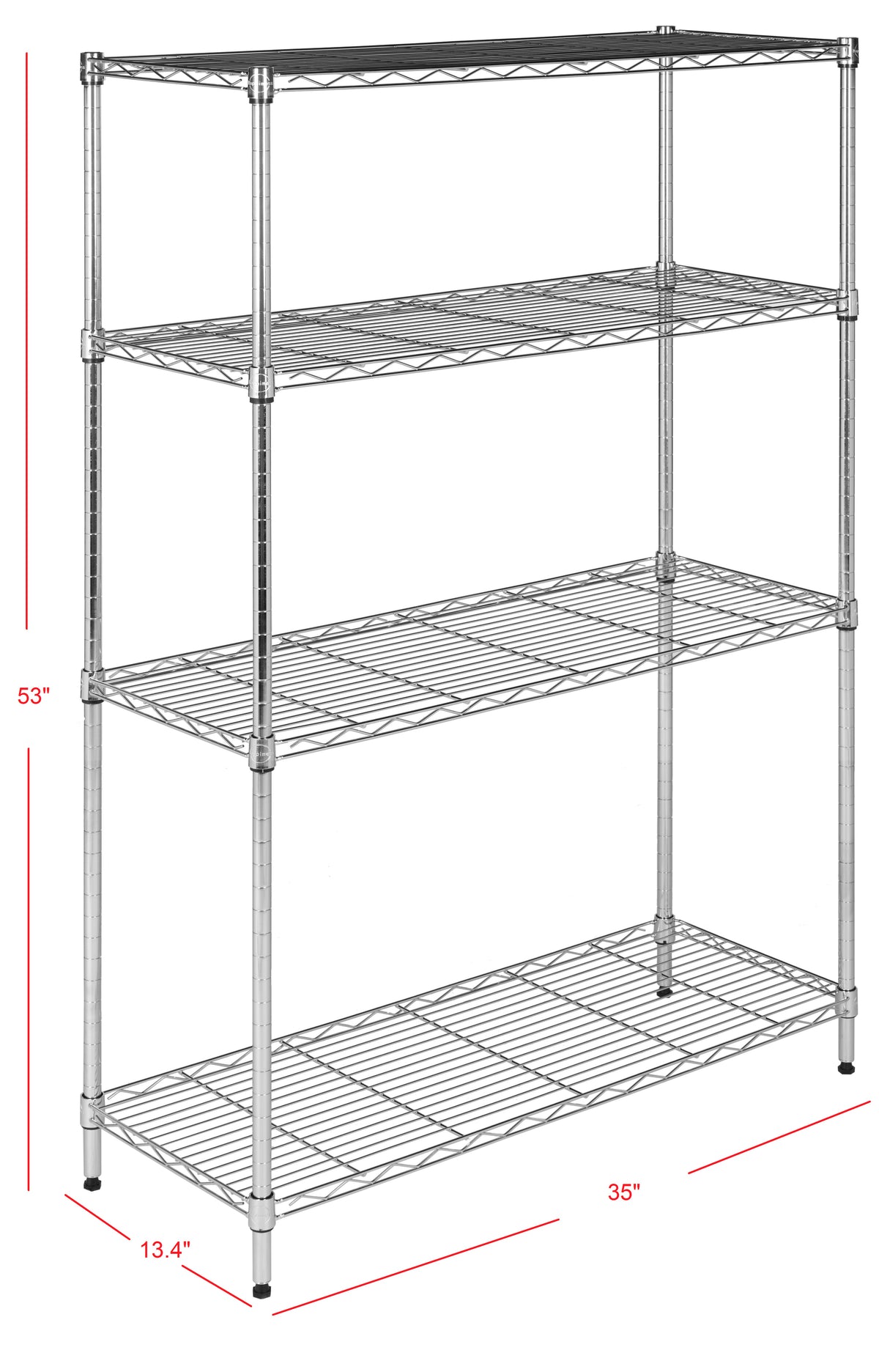 Scout 53" 4-Shelf Wire Rack - Happimess
