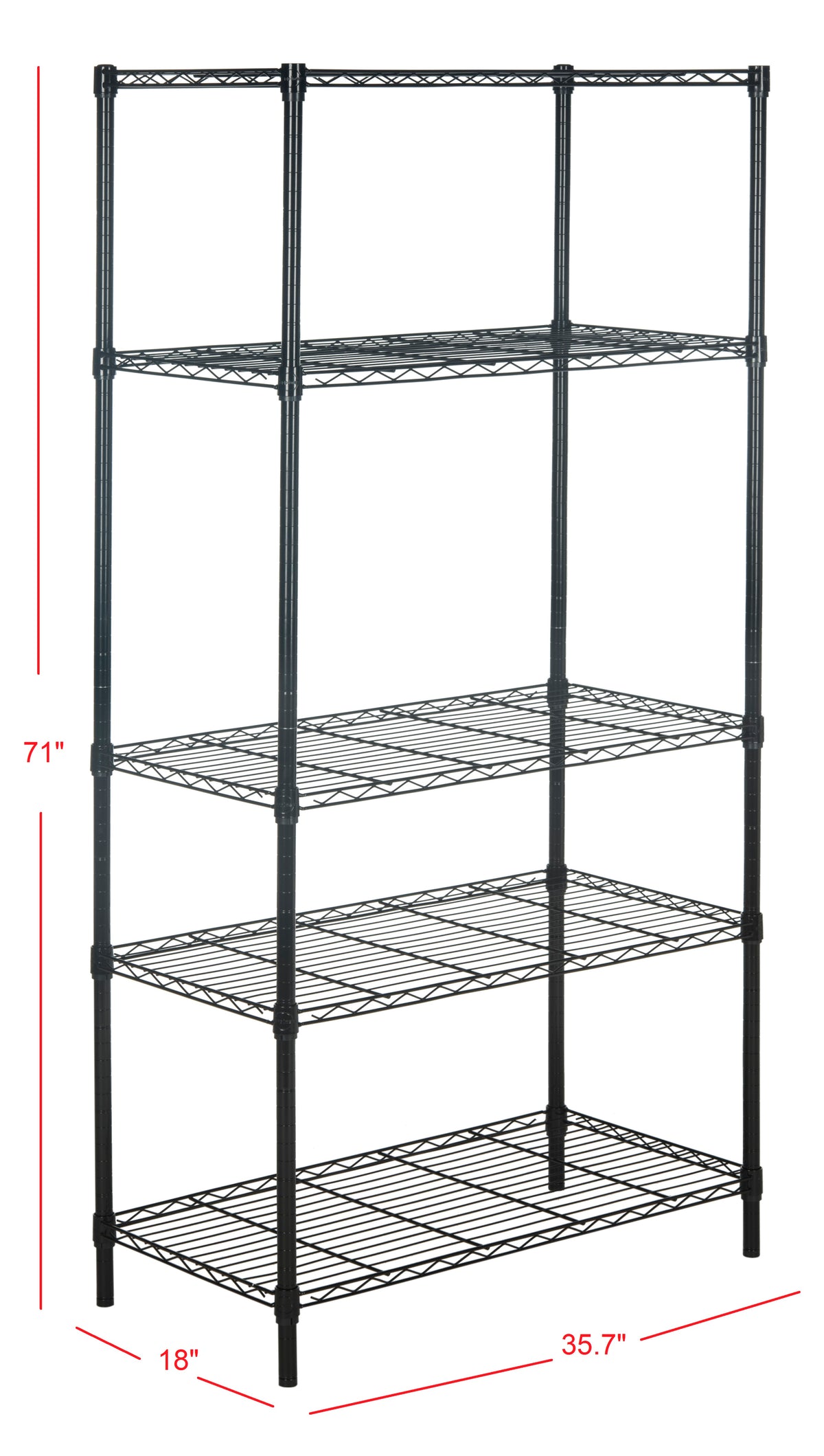 Etta 5-Shelf 71.6" Wire Rack - Happimess