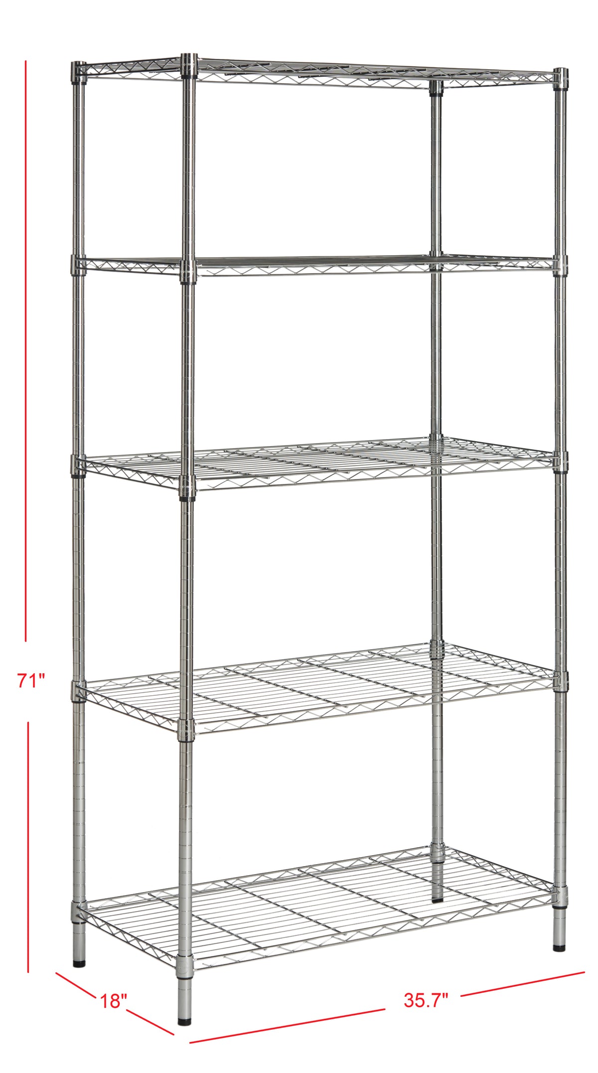 Etta 5-Shelf 71.6" Wire Rack - Happimess