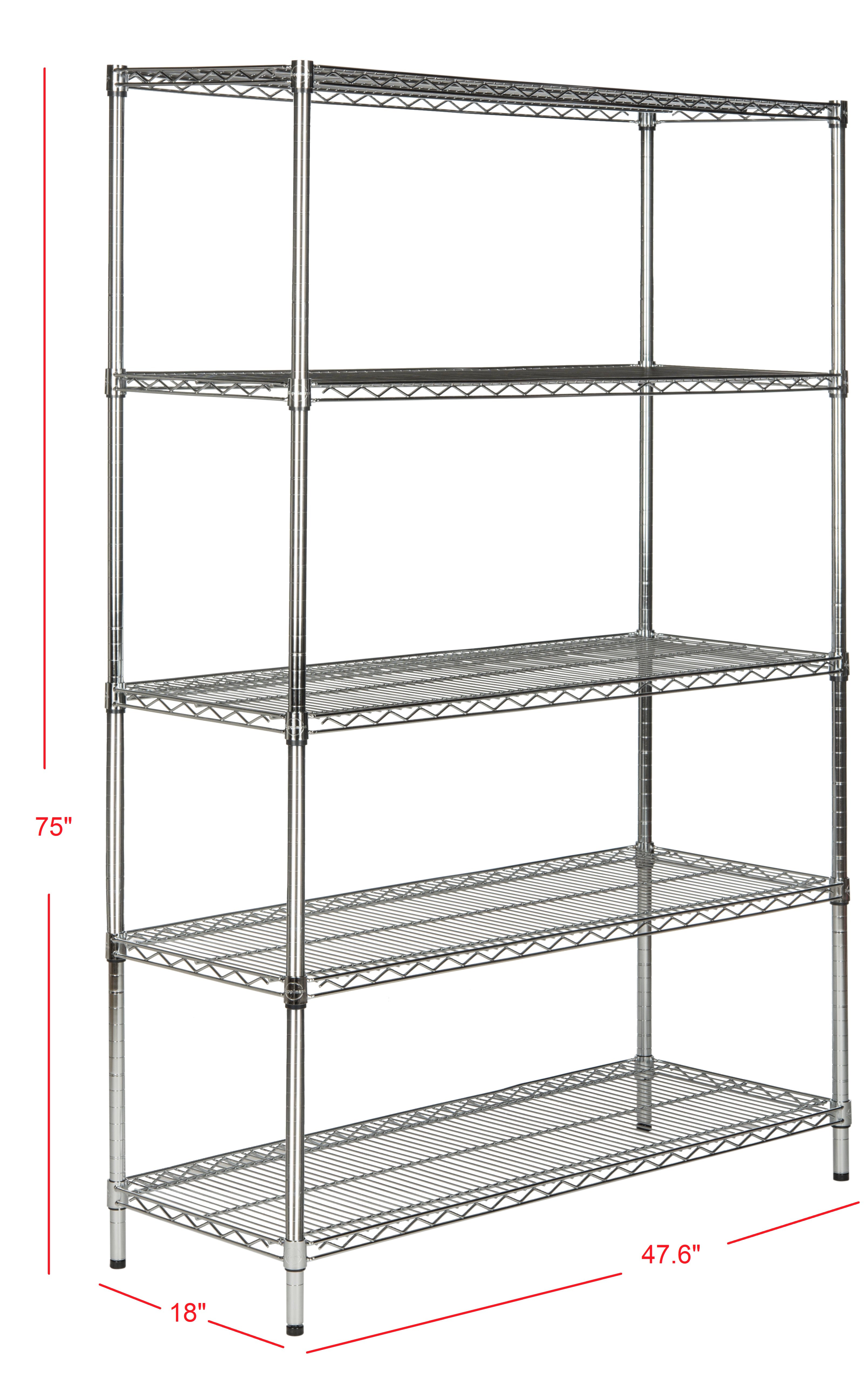 Charlotte Rack Charlotte 72.8 in. 5-Shelf Wire Rack