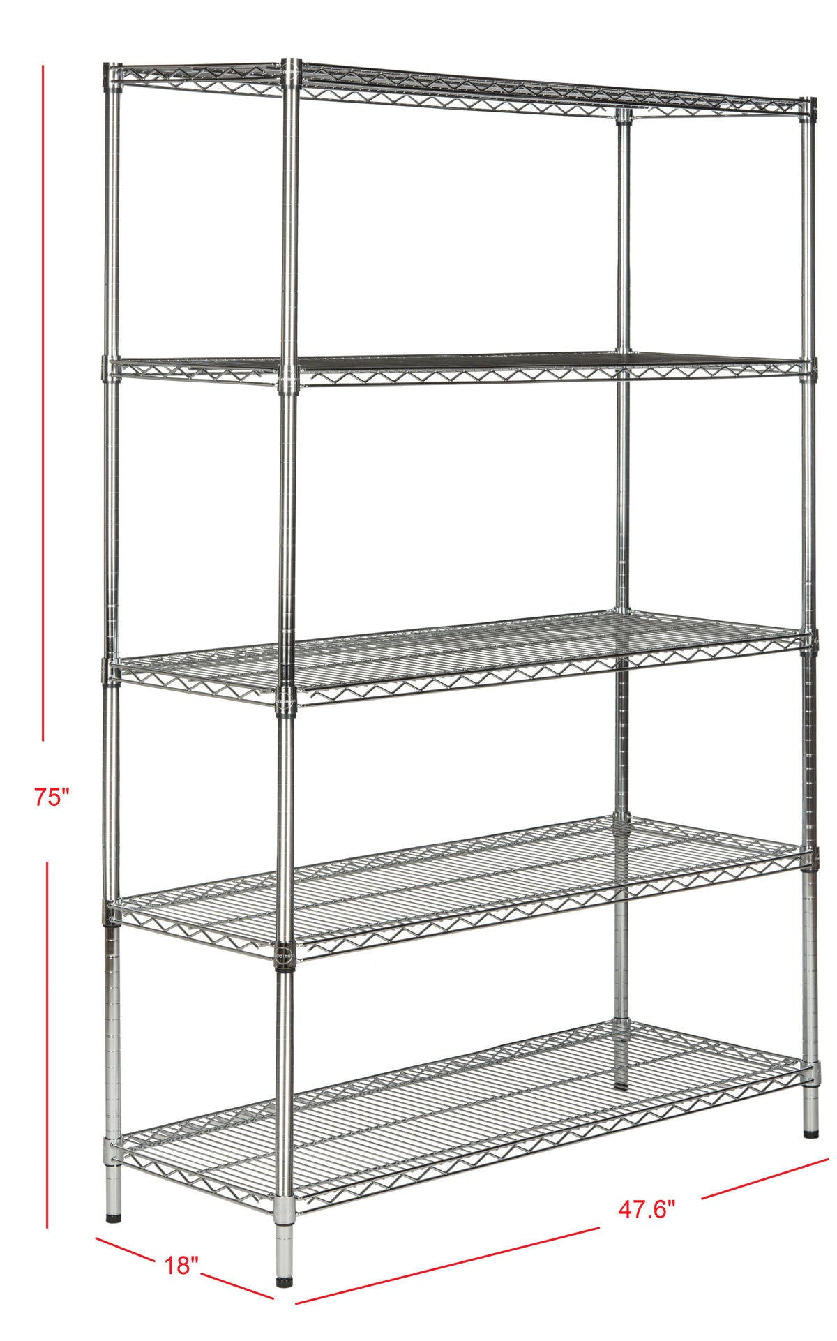 Charlotte 72.8" 5-Shelf Wire Rack - Happimess