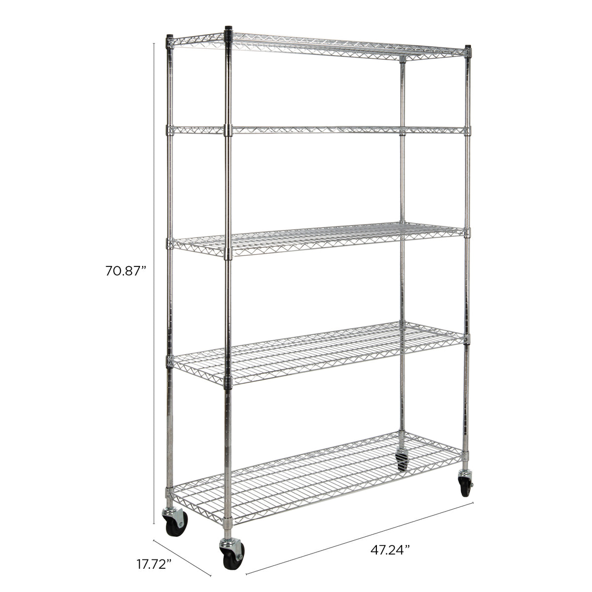 Nathalie 70.8" 5-Shelf Wire Rack - Happimess
