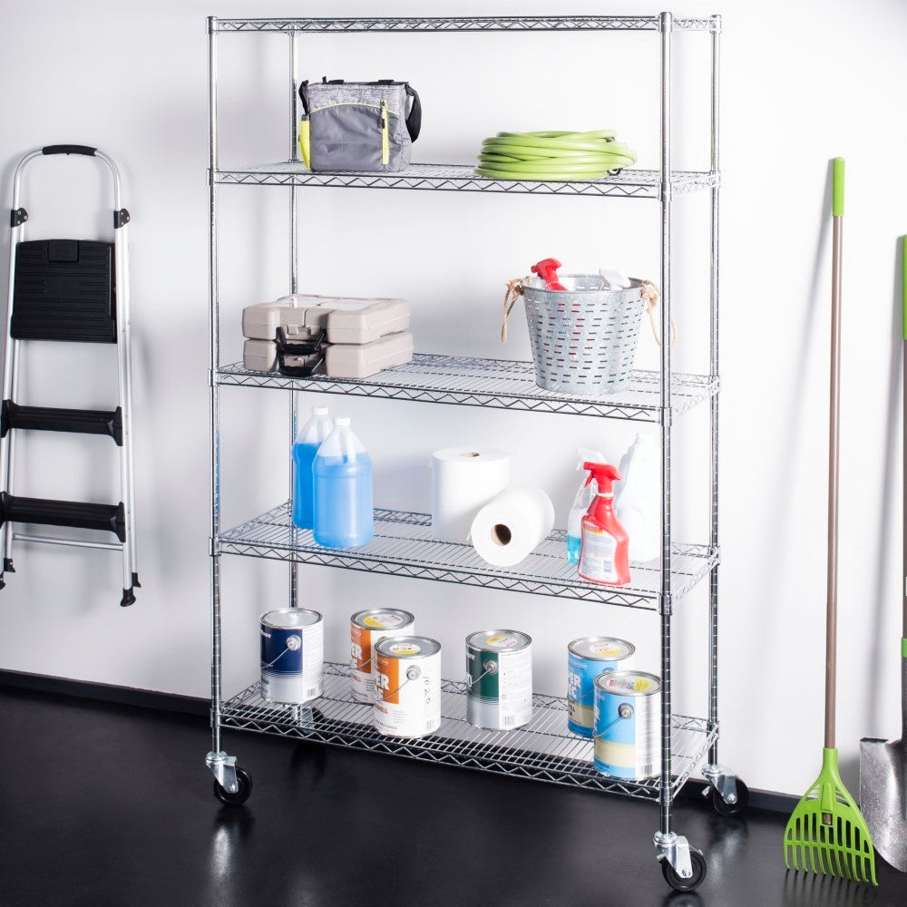 Nathalie 70.8" 5-Shelf Wire Rack - Happimess