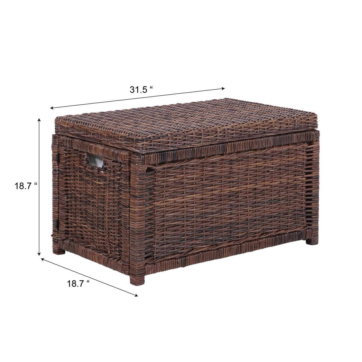 Elijah 30" Wicker Storage Trunk - Happimess