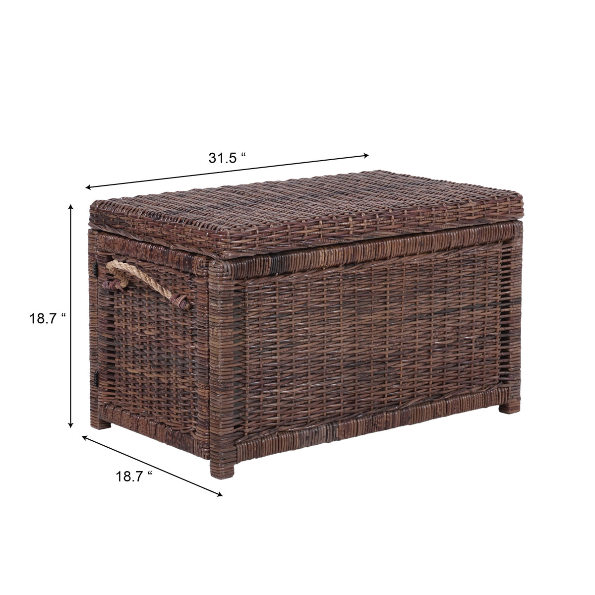 Jacob 30" Wicker Storage Trunk - Happimess