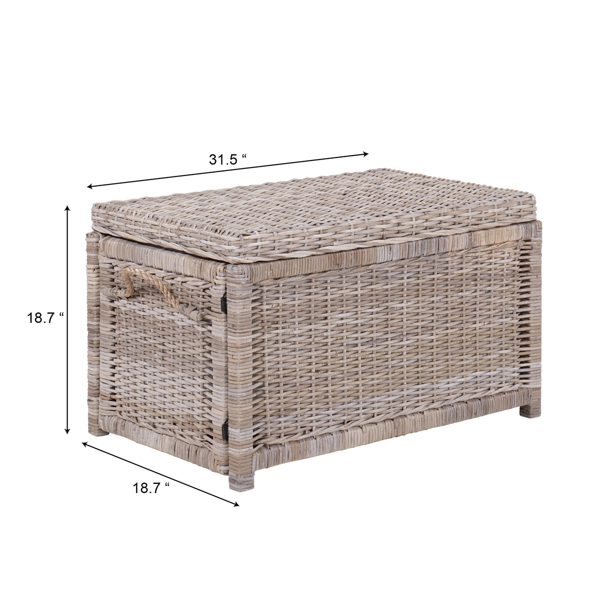 Jacob 30" Wicker Storage Trunk - Happimess