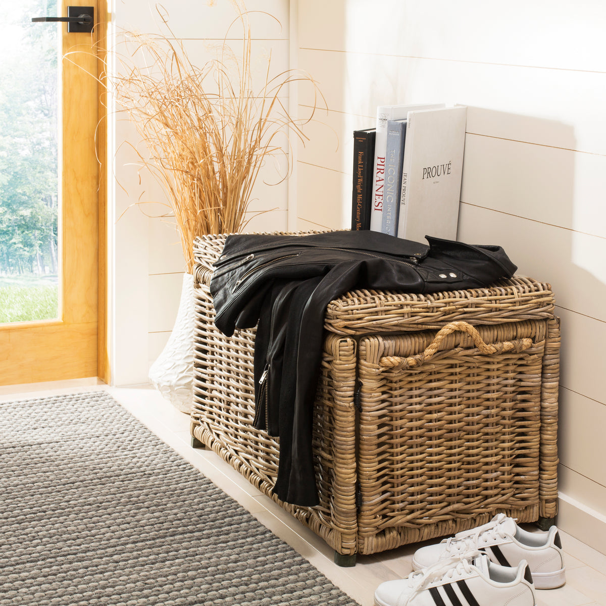 Jacob 30" Wicker Storage Trunk - Happimess