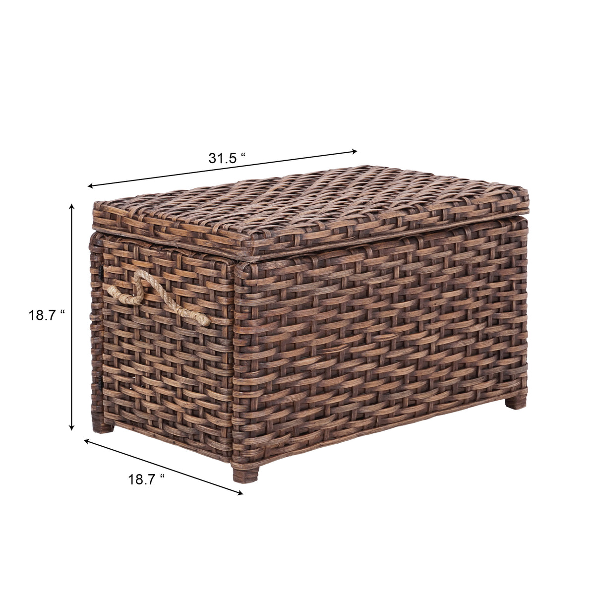 Jacob 30" Wicker Storage Trunk - Happimess