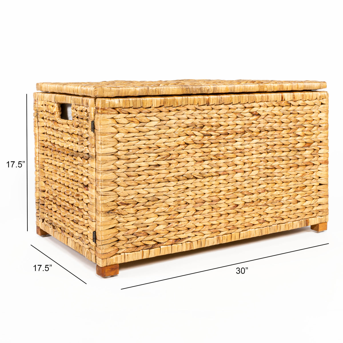 Anada Wicker Weave 30" Storage Trunk - Happimess